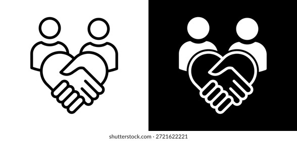 Ícone de relacionamento Ilustração de vetor em branco