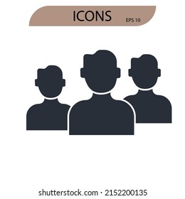 relationship icons  symbol vector elements for infographic web