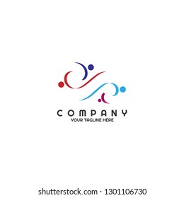 Relationship icons template, vector logo for business corporate, teamwork, community, cooperation, people, elements, illustration -vector