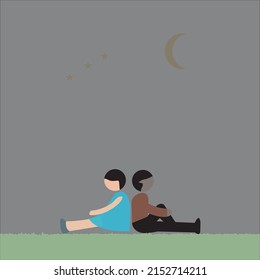 In a relationship illustration design template web