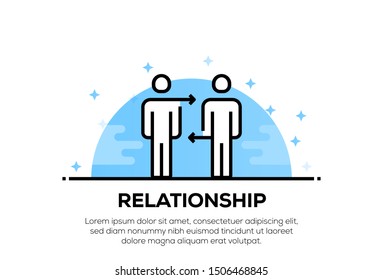 RELATIONSHIP AND ILLUSTRATION ICON CONCEPT