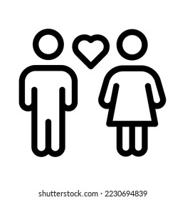 gráfico vectorial de ilustración de línea de relación