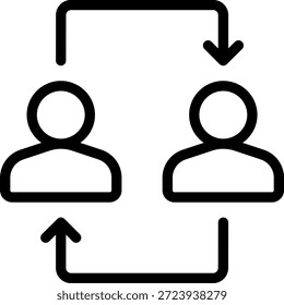 relationship line icon illustration vector