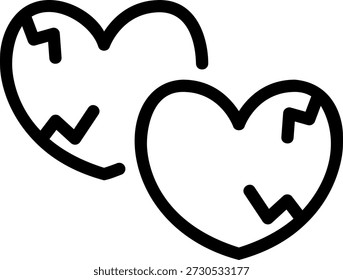 ícone da linha de relacionamento ilustração vetor