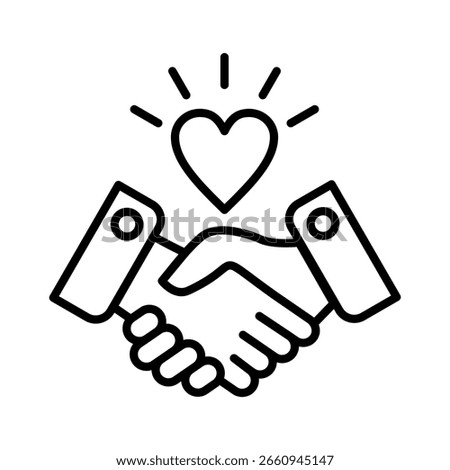 Relationship line icon vector illustration