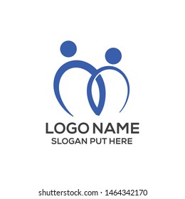 Relationship logo vector design template