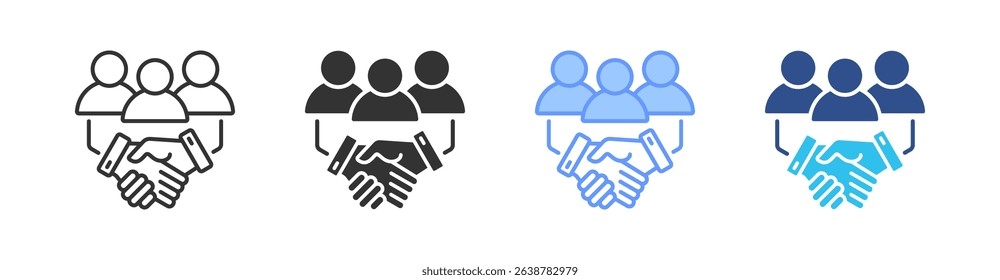 Relationship Multi Style Icon Set Vector