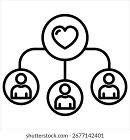 Relationship Outline Icon Illustration Vector