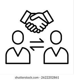 Icono de esquema de relación Ilustración vectorial 
