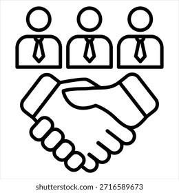 Ilustração do vetor de ícone de contorno de relacionamento