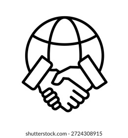 Ilustración vectorial de icono de esquema de relación