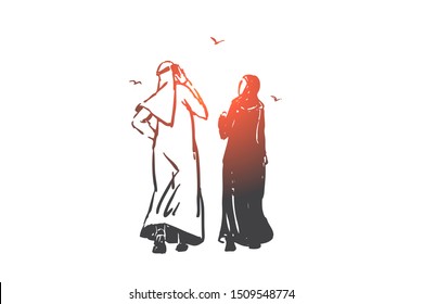 Relationship problem, ignore concept sketch. Hand drawn isolated vector
