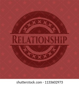 Relationship realistic red emblem