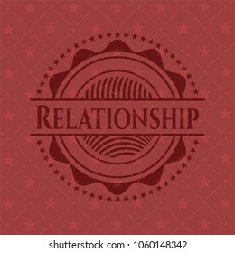 Relationship red emblem. Vintage.