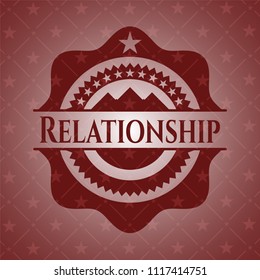 Relationship red emblem. Vintage.