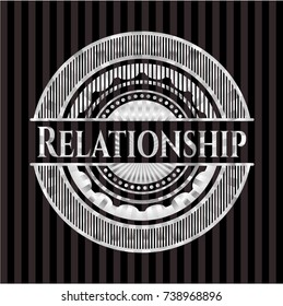 Relationship silver badge or emblem