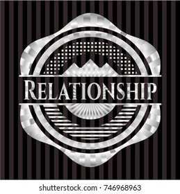 Relationship silver badge or emblem
