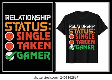 Relationship Statues Typography Vector T-shirt Design