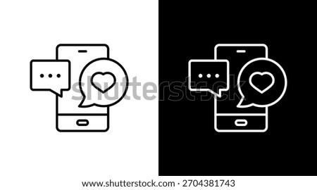 Relationship Status White Icon Set Design