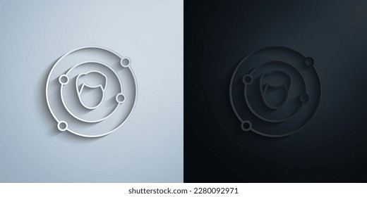 Relationship trust friendship paper icon with shadow effect vector illuistration design