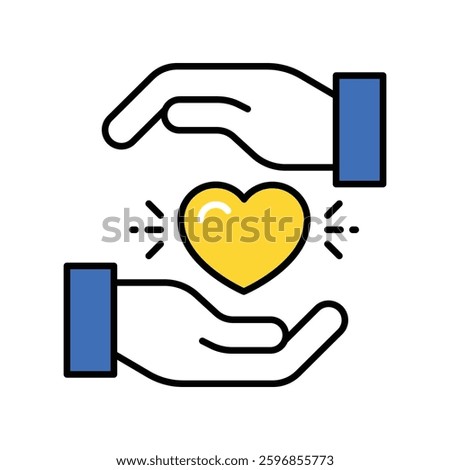 Relationship vector filled outline icon. EPS 10 file