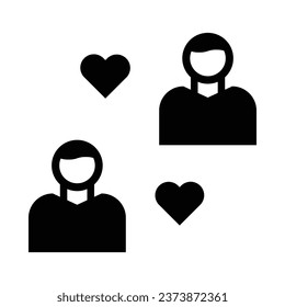 Relationship Vector Glyph Icon For Personal And Commercial Use.
