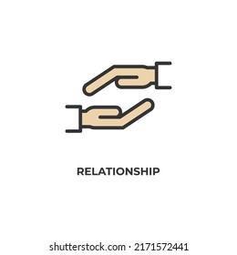 relationship vector icon. Colorful flat design vector illustration. Vector graphics