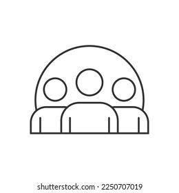 Relationship vector icon. Line sign for mobile concept and web design. Symbol, logo illustration. Vector graphics