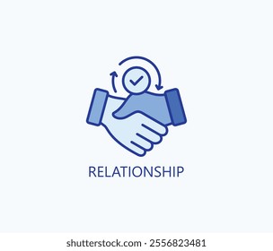 Relationship vector, icon or logo sign symbol illustration