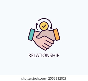 Relationship Vector, Icon Or Logo Sign Symbol Illustration