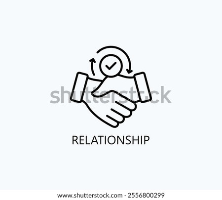 Relationship Vector, Icon Or Logo Sign Symbol Illustration