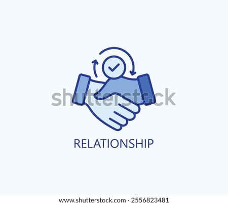 Relationship vector, icon or logo sign symbol illustration