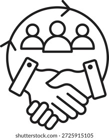 Beziehung Vektor Linie Symbol Design