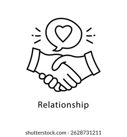 Relationship Vector Outline Style Icon. Eps 10 File