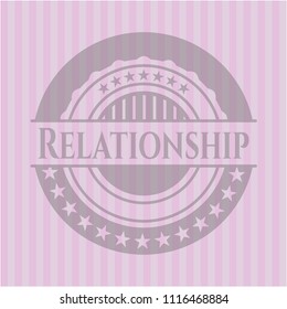 Relationship vintage pink emblem
