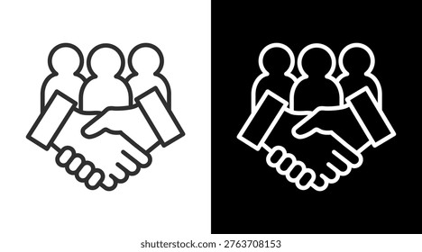 Relationship White Icon Set Vector