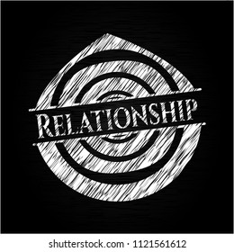 Relationship written on a blackboard