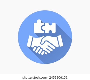 Relationships flat icon. Simple illustration with long shadow for graphic and web design.