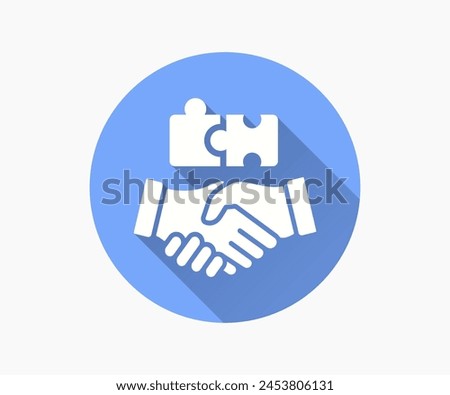 Relationships flat icon. Simple illustration with long shadow for graphic and web design.