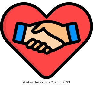 Relationships Icon Lineal Color Vector Illustration