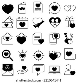 Relationships icon vector set. Love illustration sign collection. online dating symbol. Heart logo.