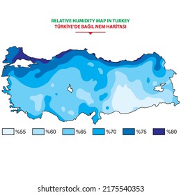 RELATIVE HUMIDITY MAP IN TURKEY