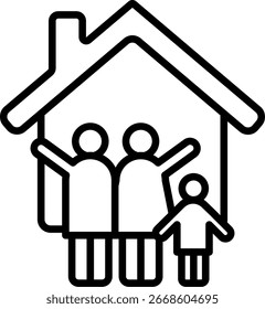 Design de vetor de ícone de linha relativa