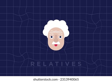 Relatives Science Flat Design Character