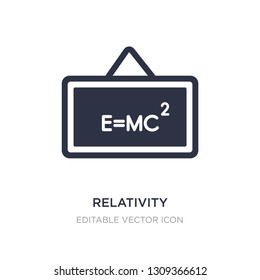 relativity formulae icon on white background. Simple element illustration from Education concept. relativity formulae icon symbol design.