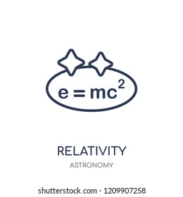 Relativity icon. Relativity linear symbol design from Astronomy collection.