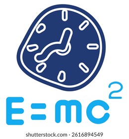 Relativity icon represented by inconsistent clock Dualtone style.