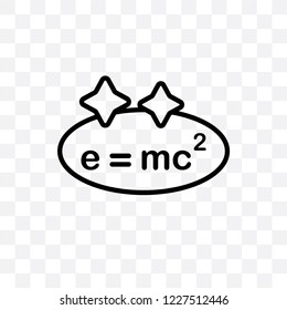 Relativity vector linear icon isolated on transparent background, Relativity transparency concept can be used for web and mobile