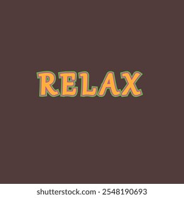 Relax 3D Text Effect Vector