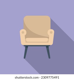 Relax armchair icon flat vector. Interior furniture. Luxury design
